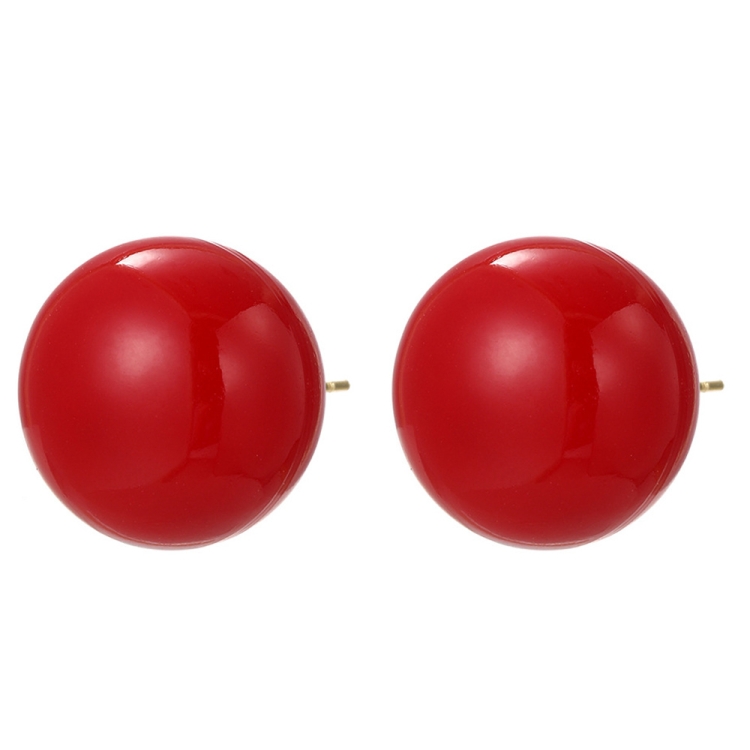 E2209-23 Red Pearl Stud Earrings Jewelry