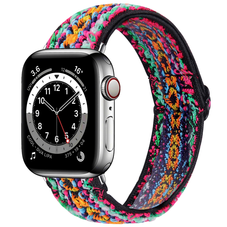 Elastic Watch Band For Apple Watch Series 7 45mm / 6 & SE & 5 & 4 44mm / 3 & 2 & 1 42mm(12)