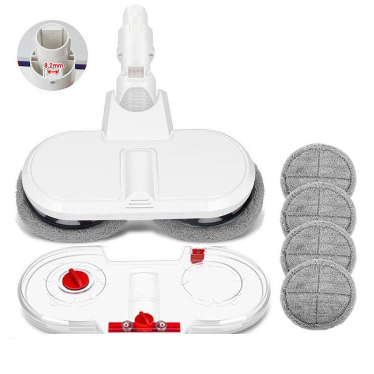 Electric Mop Head With Water Tank for Xiaomi Dreame / Dyson Handheld Vacuum Cleaner Wide 6 Gray Rags