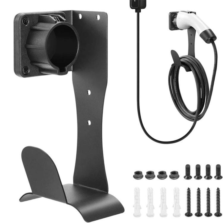 Electric Vehicle Charger Holder Wall-Mounted Bracket For J1772 Connector