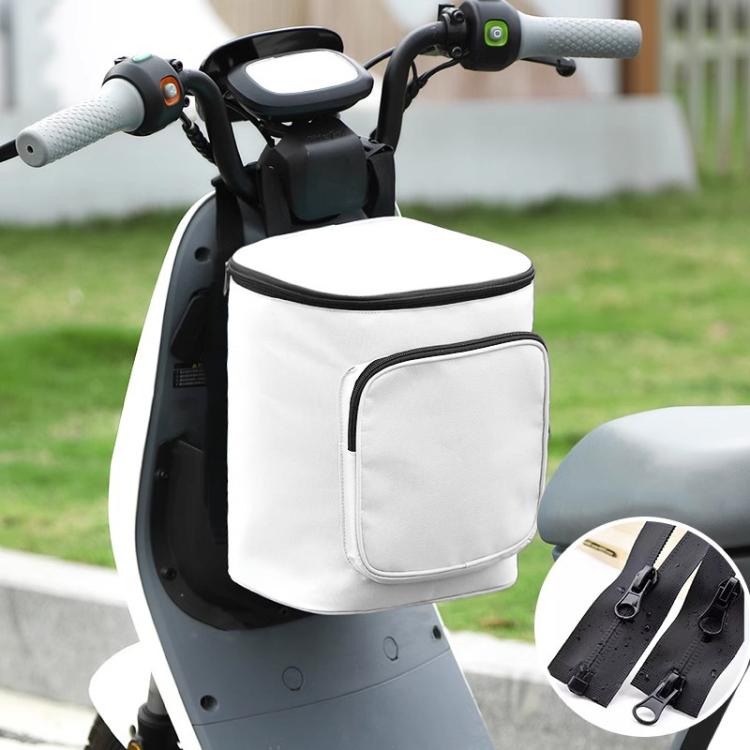 Electric Vehicle Front Helmet Raincoat Storage Waterproof Bag, Color: White