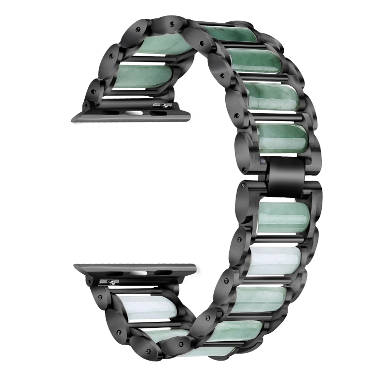 Emerald Stainless Steel Watch Band For Apple Watch Ultra 49mm&Watch Ultra 2 49mm / Series 9&8&7 45mm / SE 3&SE 2&6&SE&5&4 44mm / 3&2&1 42mm(Black)