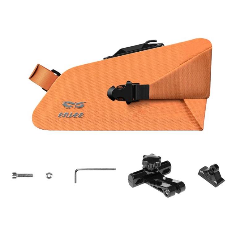 ENLEE Bike Quick-Release Seat Bag Waterproof Reflective Saddle Bag, Style: 1.3L Orange