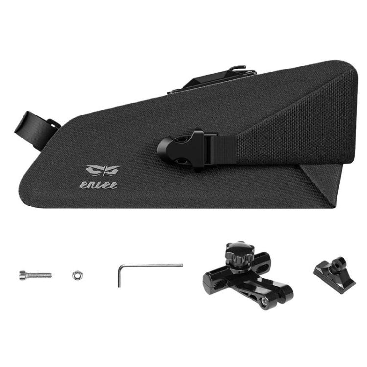 ENLEE Bike Quick-Release Seat Bag Waterproof Reflective Saddle Bag, Style: 1.5L Black