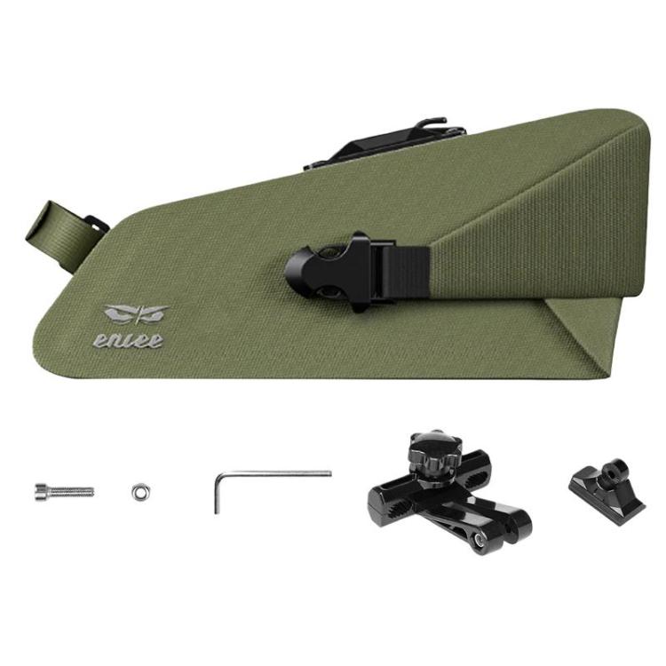 ENLEE Bike Quick-Release Seat Bag Waterproof Reflective Saddle Bag, Style: 1.5L Green