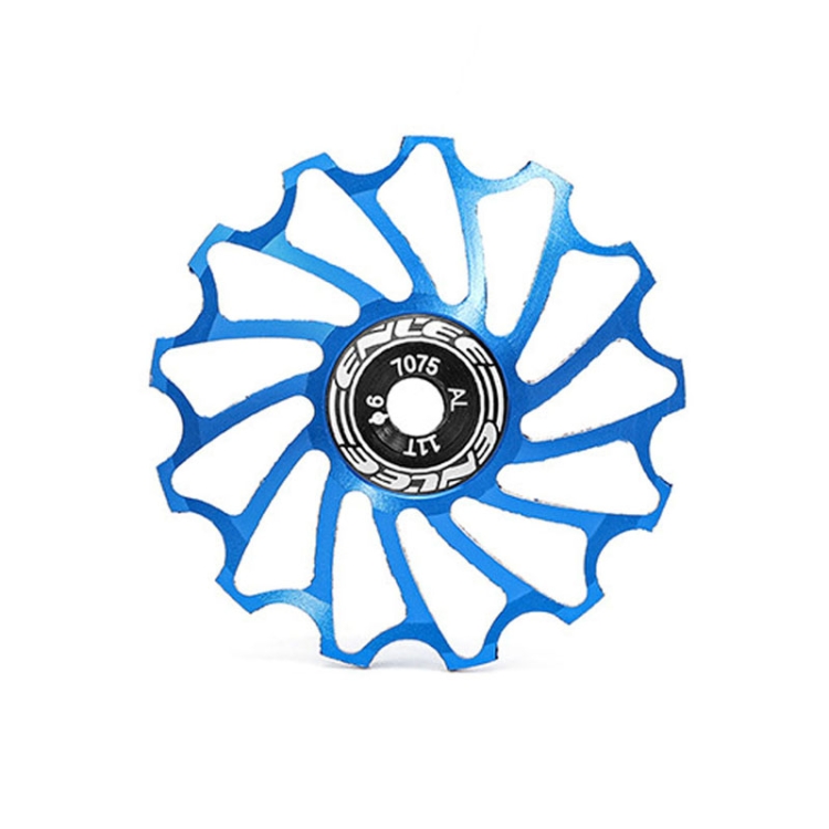 ENLEE Mountain Bicycle Rear Derailleur Guide Wheel Ceramic Bearing Tension Pulley, Size: 11T(Blue)