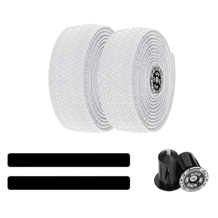 ENLEE Pro-X3 2pcs Road Bike Shock-Absorbing Handlebar Tape Anti-Slip Breathable Bicycle Bar Wrap(White)