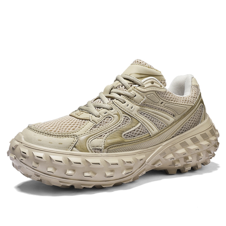 ENLEN&BENNA YCDZ037 Net Cloth Thick Bottom Tire Shoes Casual Sports Shoes, Size: 43(Apricot)