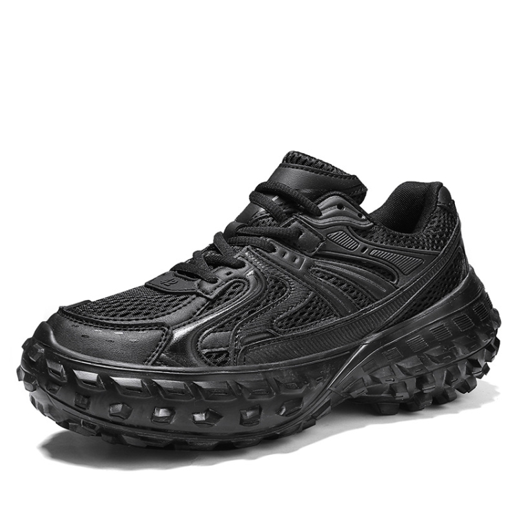 ENLEN&BENNA YCDZ037 Net Cloth Thick Bottom Tire Shoes Casual Sports Shoes, Size: 44(Black)
