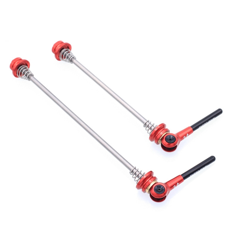 EVERDAWN Mountain Highway Bike Titanium Alloy Axis Quick Removal Rod Front And Rear Rollers Open Flower Drum Fixed Axis Trolley(Red)