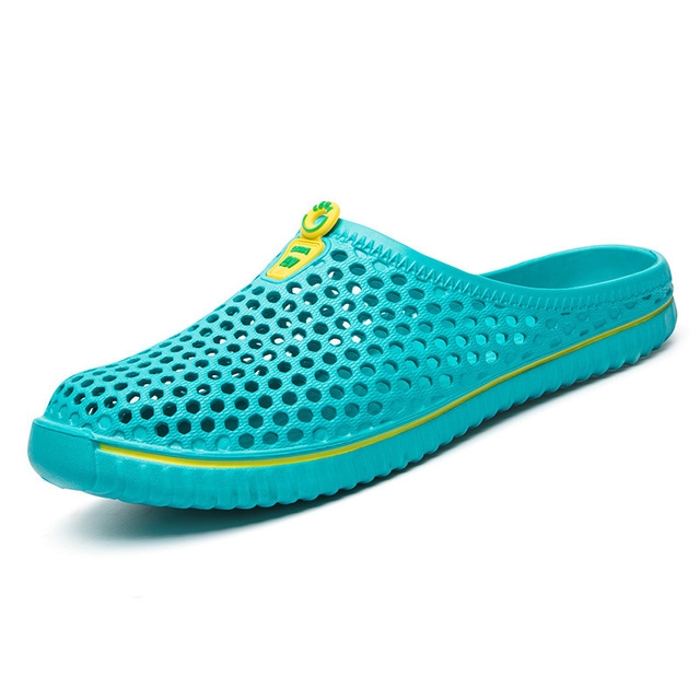 Fashion Breathable Hollow Sandals Couple Beach Sandals, Shoe Size:36(Green)