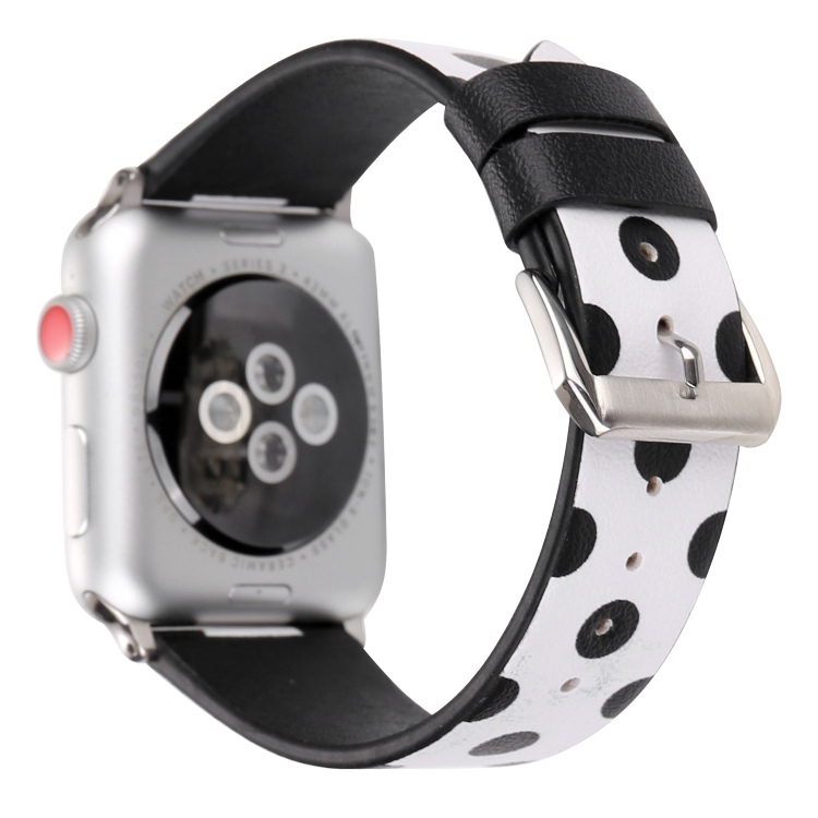Fashion Dot Series Watch Band For Apple Watch Series 9&8&7 41mm / SE 3&SE 2&6&SE&5&4 40mm / 3&2&1 38mm(White Black)