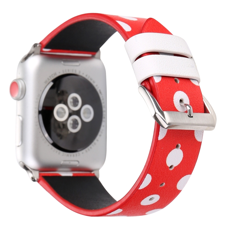 Fashion Dot Series Watch Band For Apple Watch Ultra 49mm&Watch Ultra 2 49mm / Series 9&8&7 45mm / SE 3&SE 2&6&SE&5&4 44mm / 3&2&1 42mm(Red White)