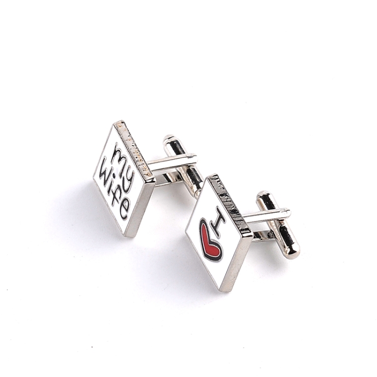 Fashion Good Husband Cuff Link๏ผ Men Shirt Charm Zinc Alloy Cufflinks