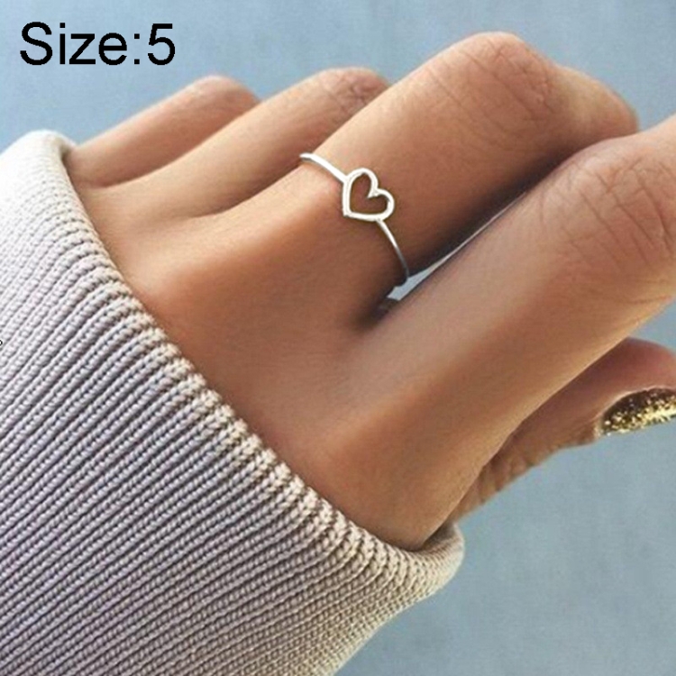 Fashion Heart Shaped Wedding Ring for Woman White(5)