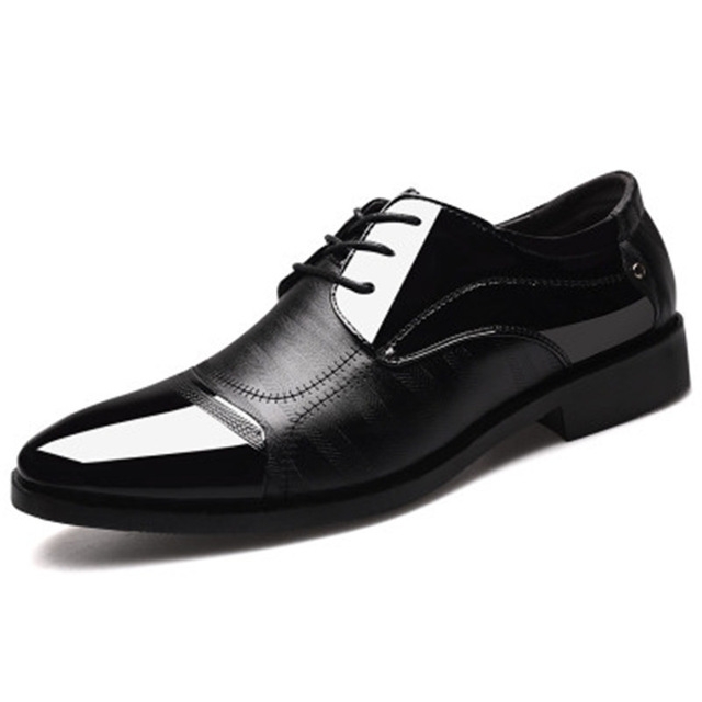 Fashion Men Leather Soft Business Casual Shoes, Size:41(Black)