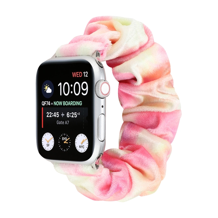 Flannel Hair Ring Strap Watch Band For Apple Watch Ultra 49mm&Watch Ultra 2 49mm / Series 9&8&7 45mm / SE 3&SE 2&6&SE&5&4 44mm / 3&2&1 42mm(1)