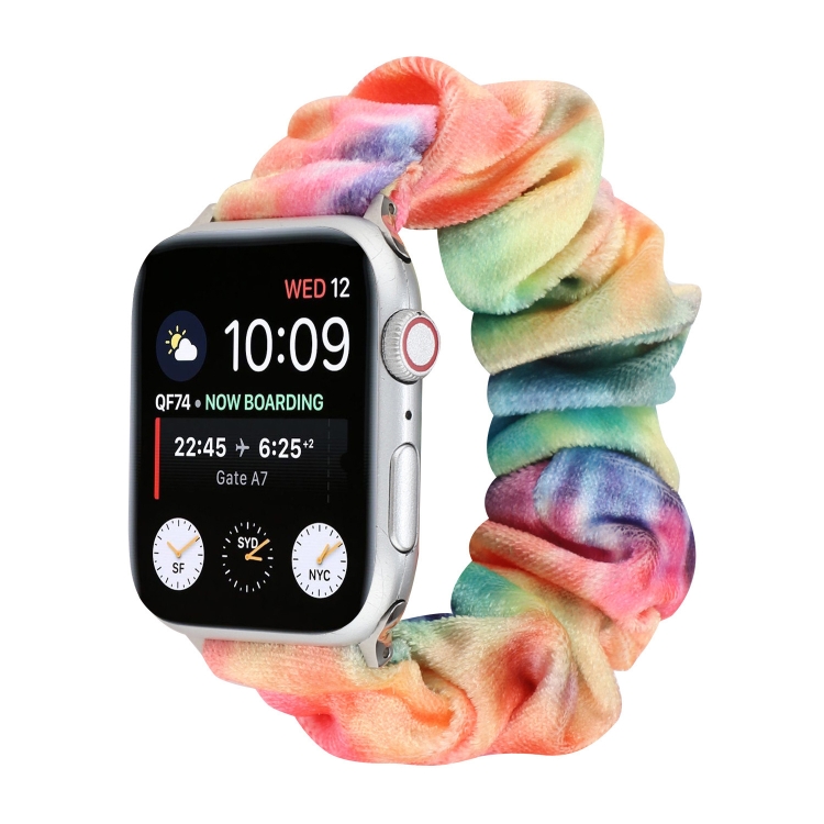 Flannel Hair Ring Strap Watch Band For Apple Watch Ultra 49mm&Watch Ultra 2 49mm / Series 9&8&7 45mm / SE 3&SE 2&6&SE&5&4 44mm / 3&2&1 42mm(17)