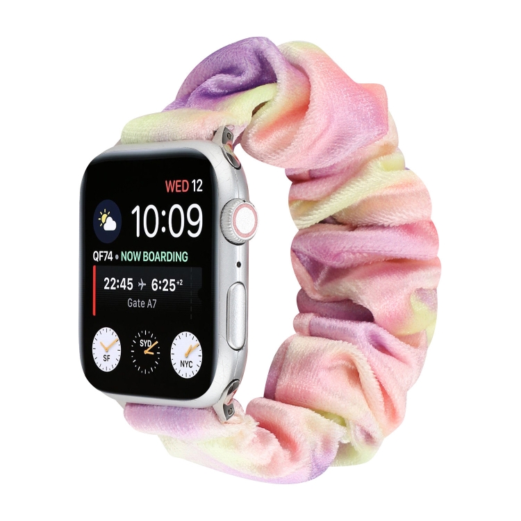 Flannel Hair Ring Strap Watch Band For Apple Watch Ultra 49mm&Watch Ultra 2 49mm / Series 9&8&7 45mm / SE 3&SE 2&6&SE&5&4 44mm / 3&2&1 42mm(2)