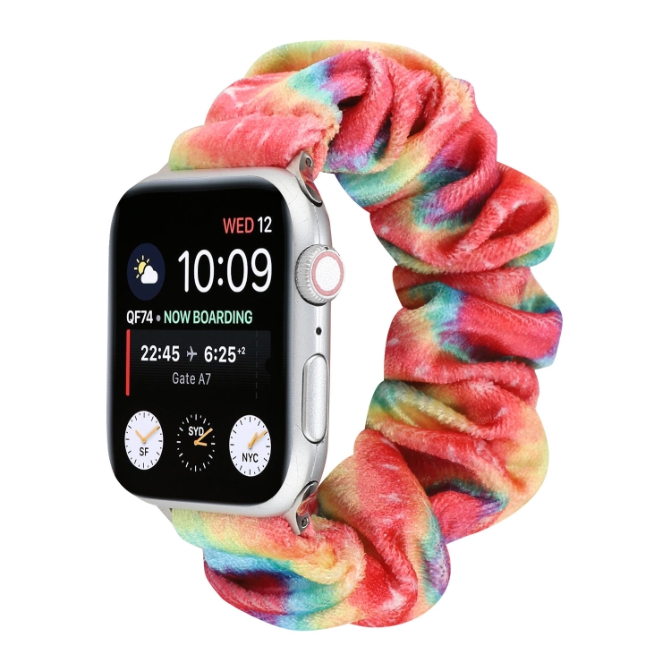 Flannel Hair Ring Strap Watch Band For Apple Watch Ultra 49mm&Watch Ultra 2 49mm / Series 9&8&7 45mm / SE 3&SE 2&6&SE&5&4 44mm / 3&2&1 42mm(6)