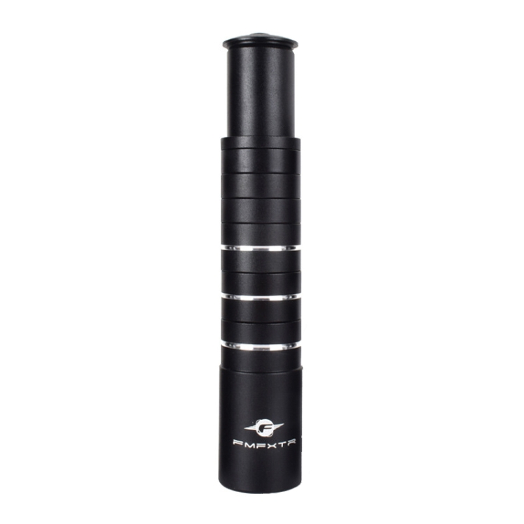 FMFXTR Mountain Bike Handlebar Aluminum Alloy Height Increaser, Increase Height:14.4cm(Black)