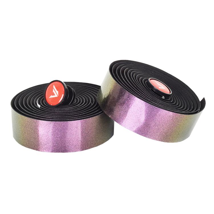 FMFXTRA F168 1pair Road Bike Handlebar Strap Anti-Slip Breathable Gradient Handlebar Tape(Aurora Purple)