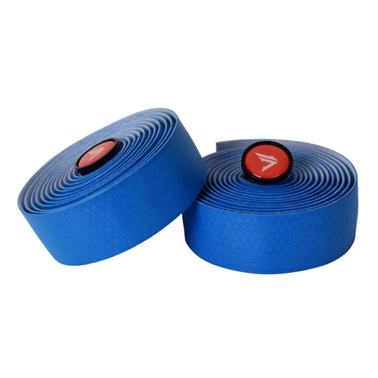 FMFXTRA F233 1pair Road Bicycle Handlebar Strap PU Stretchy And Shock-Absorbing Wrap-Around Tape(Blue)