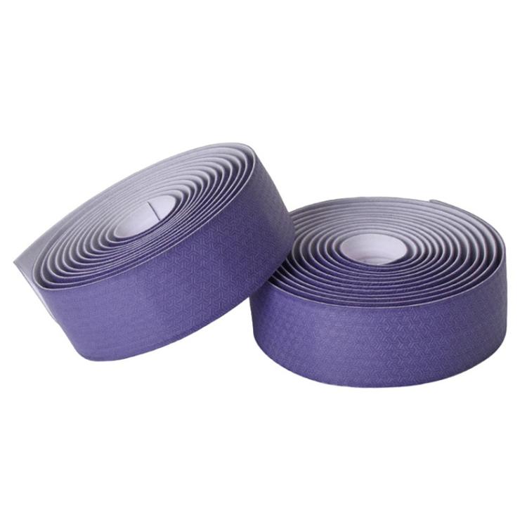 FMFXTRA F233 1pair Road Bicycle Handlebar Strap PU Stretchy And Shock-Absorbing Wrap-Around Tape(Purple)