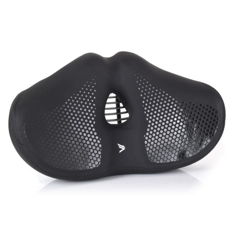 FMFXTRA Thickened Bicycle Saddle Mountain Bike Shaped Saddle, Color: Black