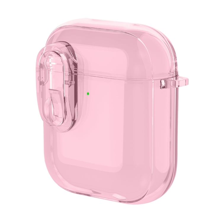 For AirPods 1 / 2 Ice Crystals Shockproof Earphone Protective Case(Pink)