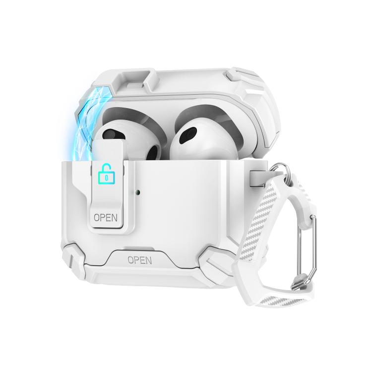 For AirPods 1 / 2 Two Color MagSafe Magnetic Holder Earphone Case(White)
