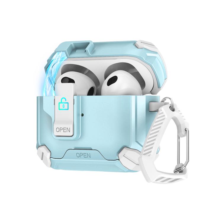 For AirPods 1 / 2 Two Color MagSafe Magnetic Holder Earphone Case(White Blue)