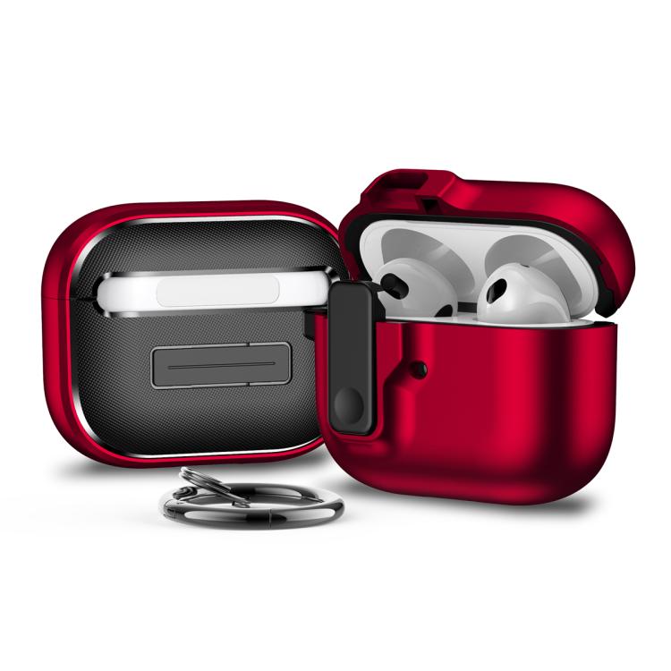 For AirPods 3 Automatic Switch Lock Bluetooth Earphone Shockproof Protective Case(Red)