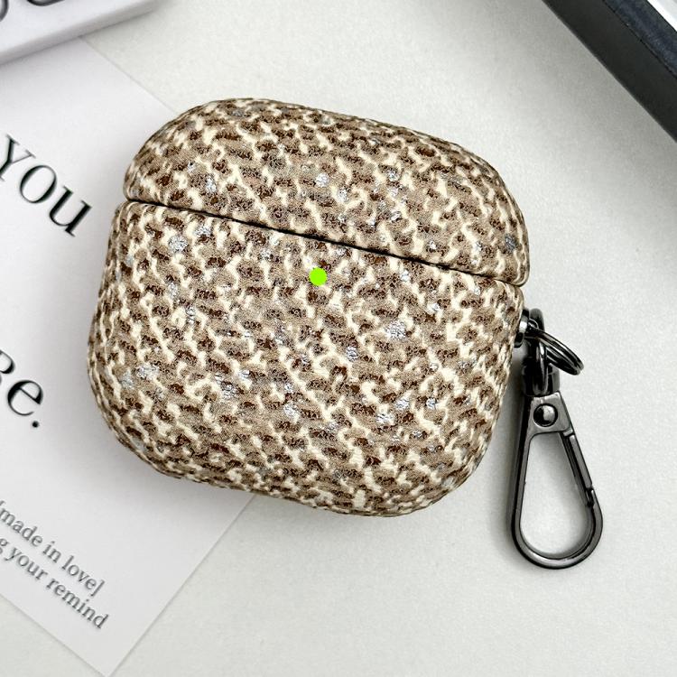 For AirPods 3 Camouflage Texture Earbuds Box PC Case with Hook(Yellow)
