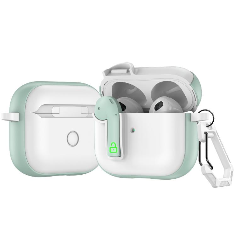 For AirPods 3 Colorful Lock Earphones Protective Case(Green)