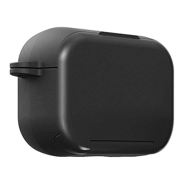 For AirPods 3 Mirror Stand Silicone Earphones Protective Case(Black)
