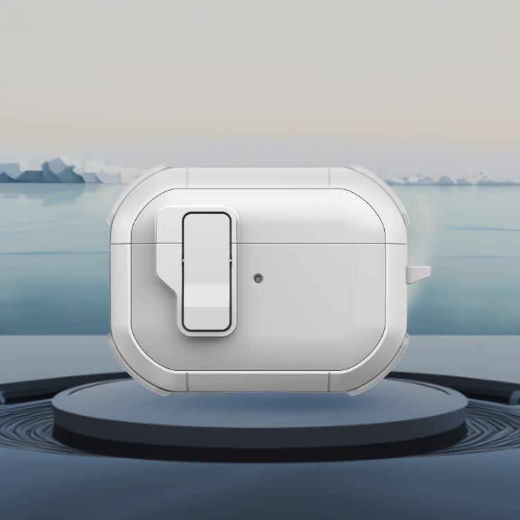 For AirPods 3 Starship Wireless Earphones Case with Magnetic Switch(White)
