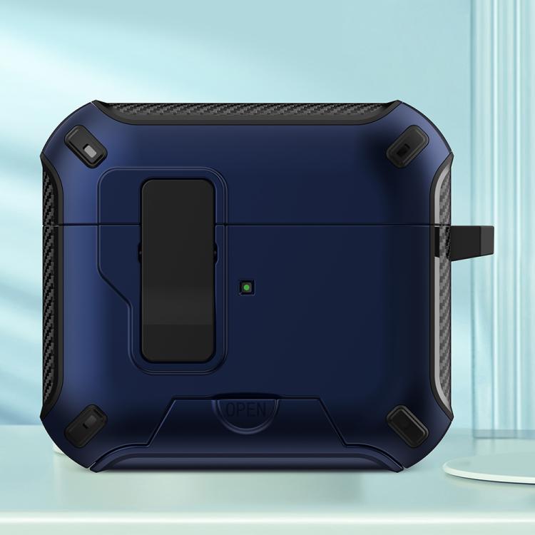 For AirPods 3 Wireless Bluetooth Earphones MagSafe Holder Protective Case(Blue)