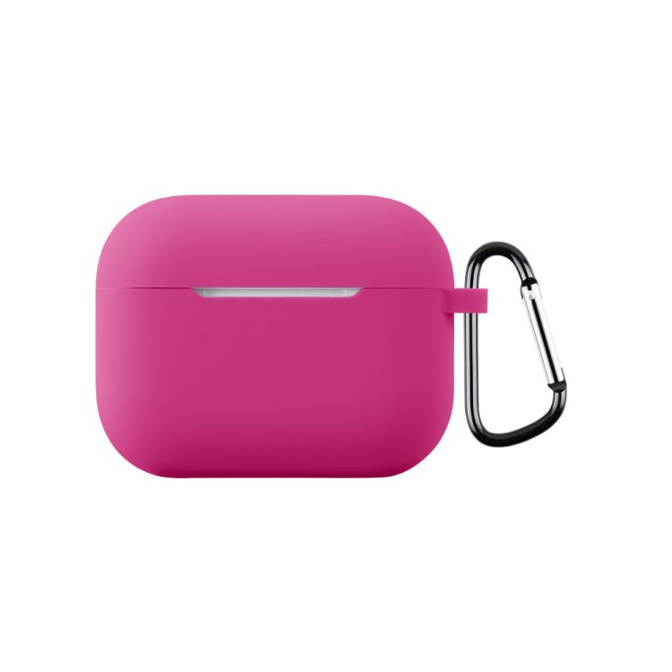 For AirPods Pro 3 2.0mm Silicone Earphone Protective Cover with Hook(Rose Red)