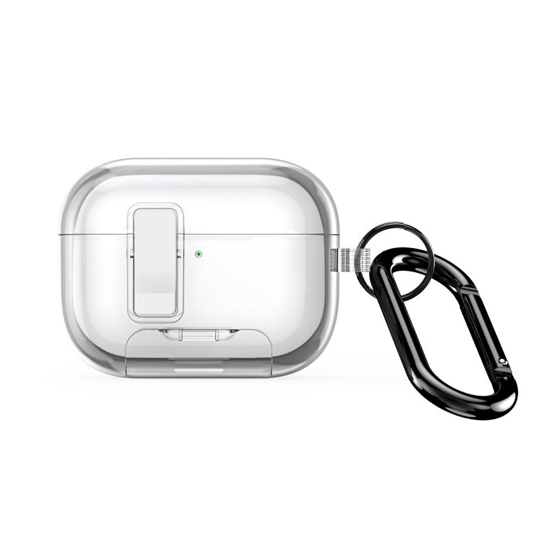 For AirPods Pro 3 DUX DUCIS PECR Series Holder & Security Lock Earphone Case(Transparent)