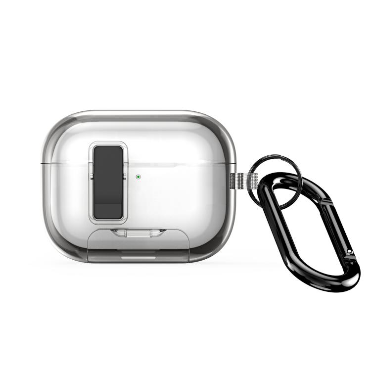 For AirPods Pro 3 DUX DUCIS PECR Series Holder & Security Lock Earphone Case(Transparent Black)