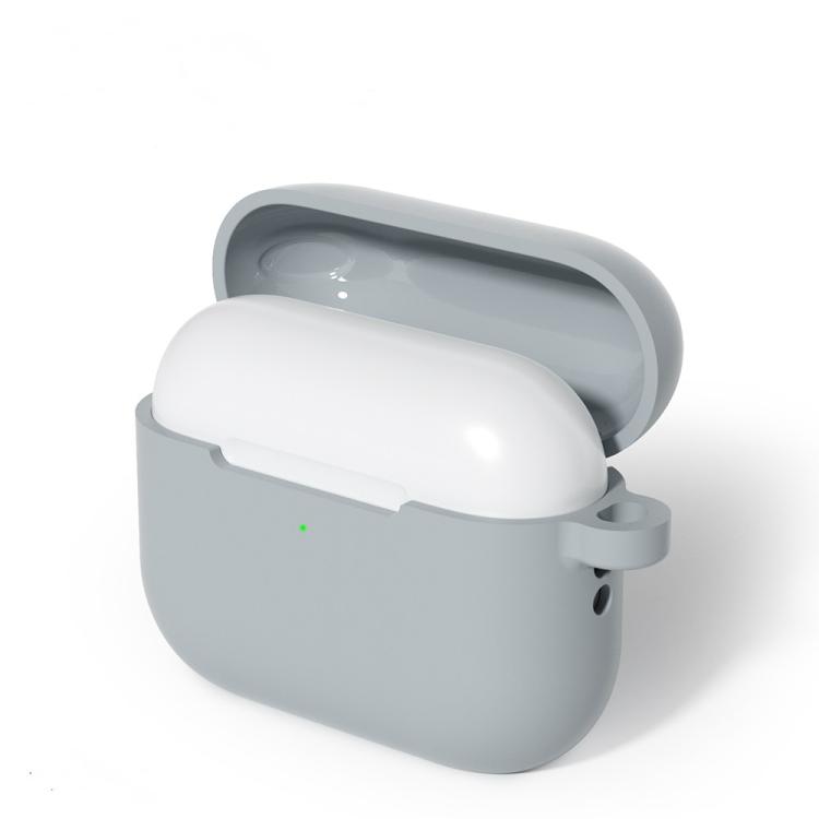 For AirPods Pro 3 Silicone Earphone Protective Case with Hook, Thickness: 2.0mm(Grey)