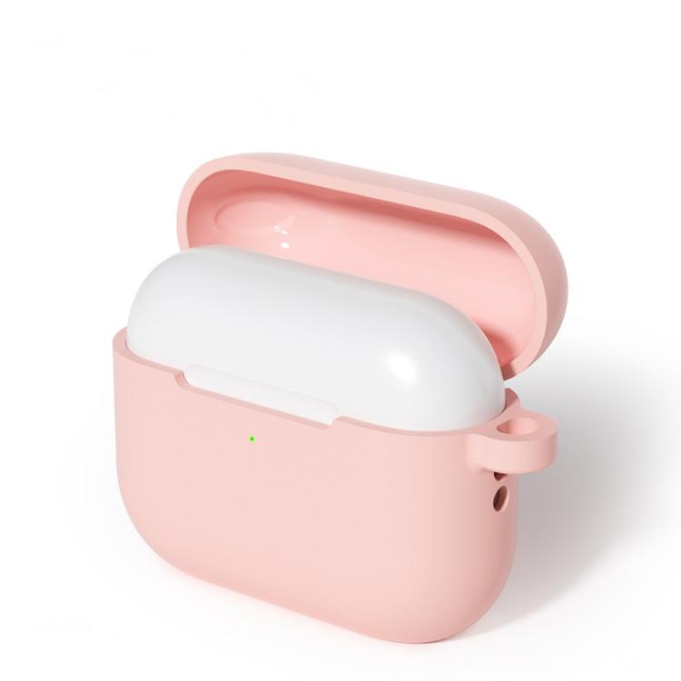For AirPods Pro 3 Silicone Earphone Protective Case with Hook, Thickness: 2.0mm(Pink)