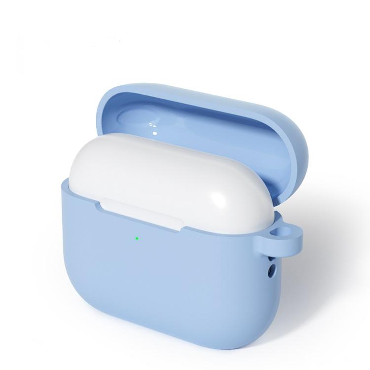 For AirPods Pro 3 Silicone Earphone Protective Case with Hook, Thickness: 2.0mm(Sky Blue)