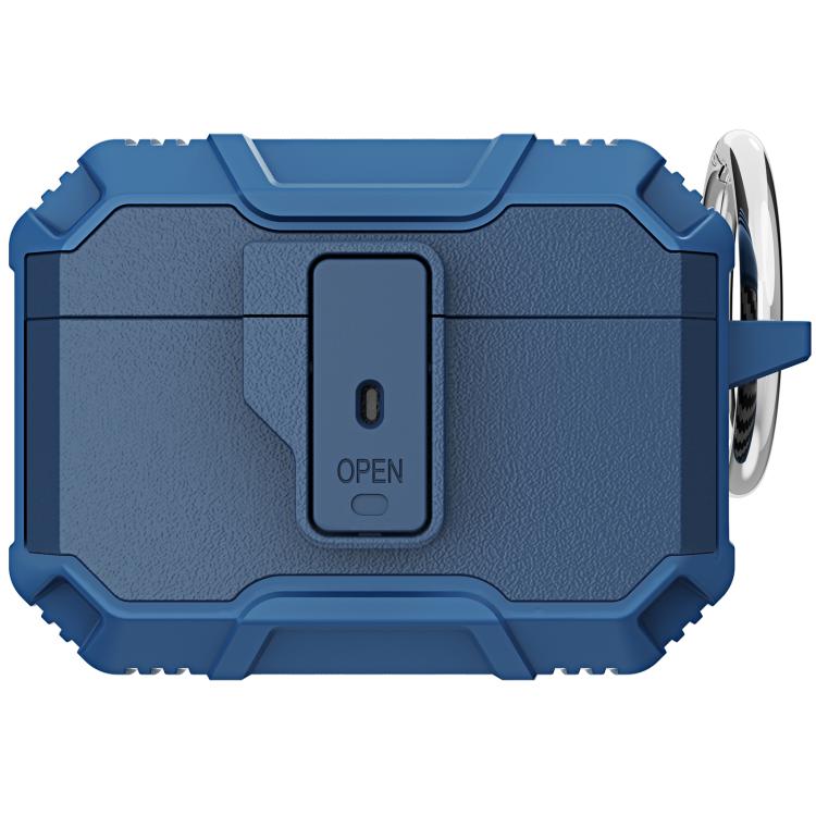 For AirPods Pro 3 TPU + PC Shockproof Earphones Case with Hook(Blue)