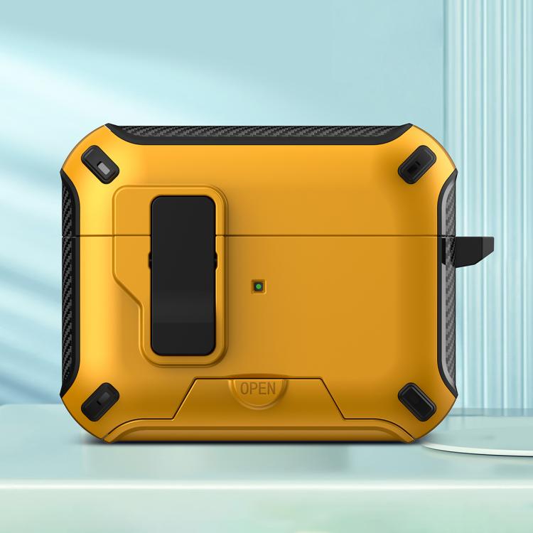 For AirPods Pro 3 Wireless Bluetooth Earphones MagSafe Holder Protective Case(Yellow)