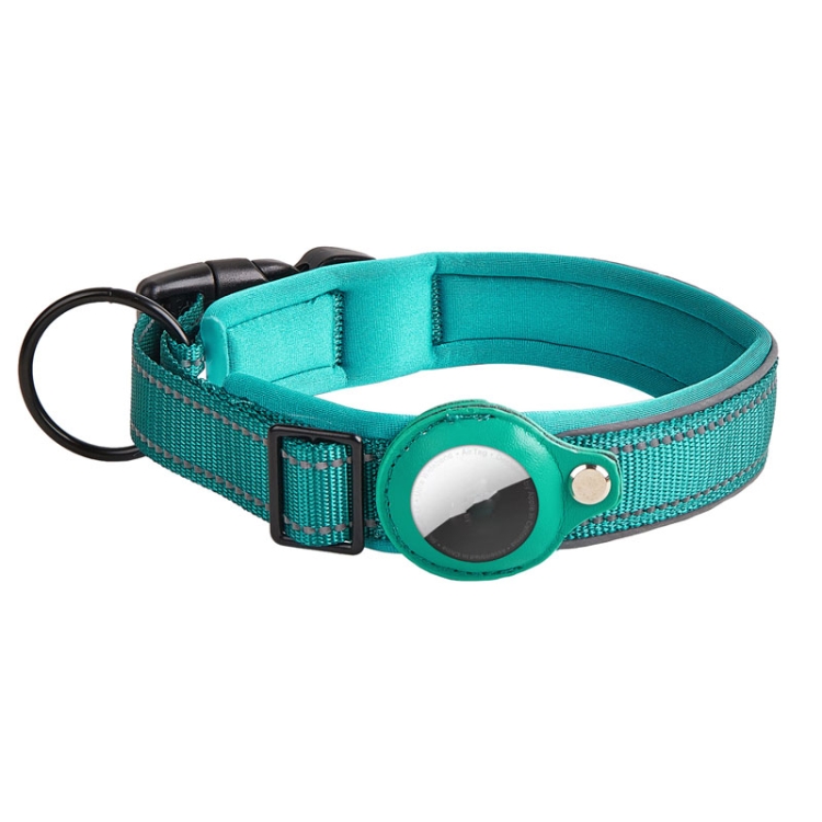 For AirTag 2nd Gen / AirTag 1st Gen Tracker Dog Collar Neoprene Lining Reflective Pet Collar, Size: XL(Royal Blue)
