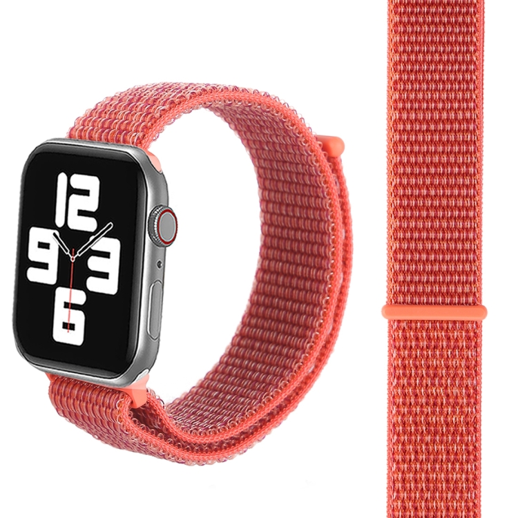 For Apple Watch 42mm / 41mm / 40mm / 38mm Simple Fashion Nylon Watch Band with Magic Stick(Apricot)