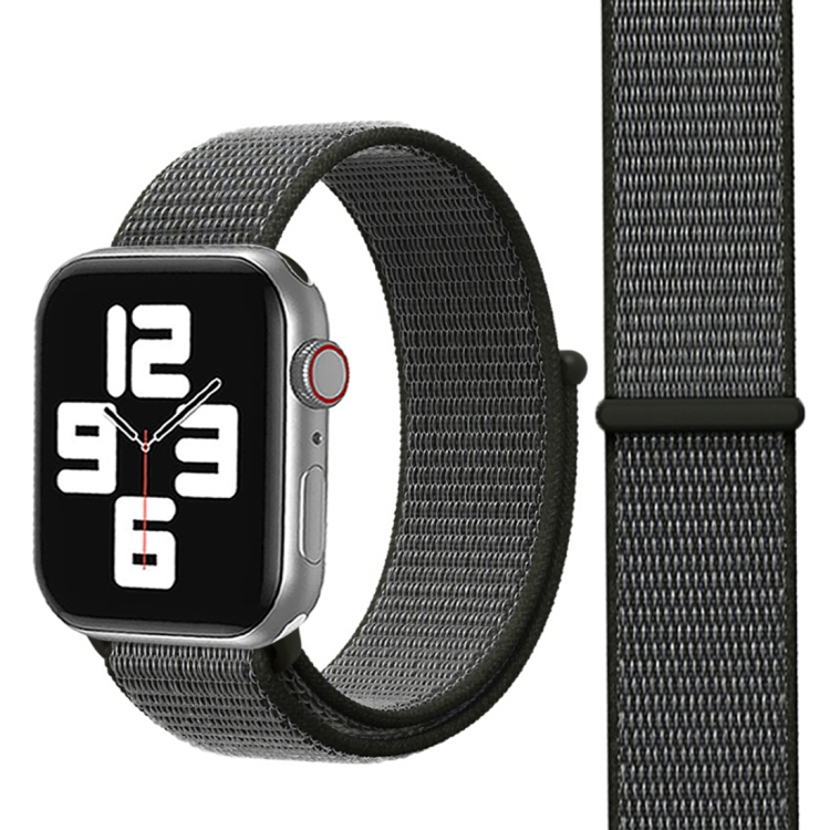 For Apple Watch 42mm / 41mm / 40mm / 38mm Simple Fashion Nylon Watch Band with Magic Stick(Grey)