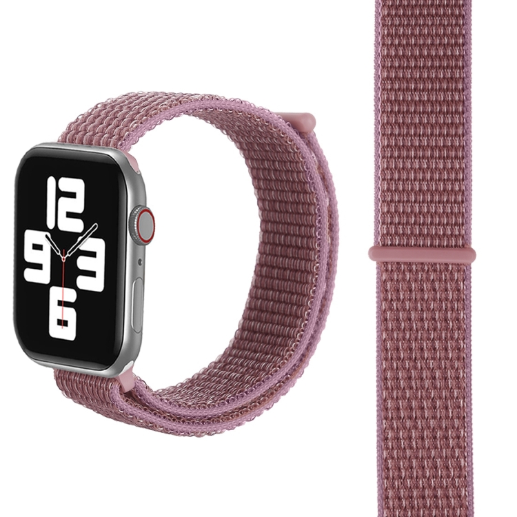 For Apple Watch 42mm / 41mm / 40mm / 38mm Simple Fashion Nylon Watch Band with Magic Stick(Purple)